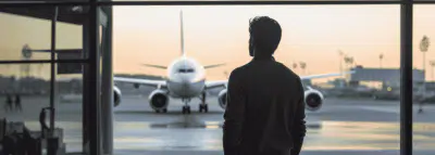 Homme aéroport